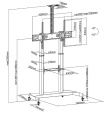 Neomounts Monitor floor stand PLASMA-M1950E 60-100CALE 200X200-1000X600 100KG h:134-166cm
