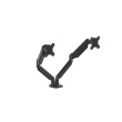 Fellowes Platinum Series Dual Monitor Arm - Monitor Mount for Two 8KG 40 Inch Screens - Adjustable Dual Monitor Desk Mount - Tilt 45° Pan 180° Swivel 360° Rotation 360°, VESA 75 x 75/100 x 100 - Black