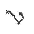 Fellowes Platinum Series Dual Monitor Arm - Monitor Mount for Two 8KG 40 Inch Screens - Adjustable Dual Monitor Desk Mount - Tilt 45° Pan 180° Swivel 360° Rotation 360°, VESA 75 x 75/100 x 100 - Black