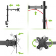 Techly ICA-LCD 503BK2 monitor mount / stand 68.6 cm (27