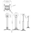 Vogels | Projector Ceiling mount | PPC1555W | Maximum weight (capacity) 15 kg | White 7015551