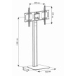Techly Floor stand for LCD/LED 32-70inch adjustable