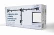 Gembird Adjustable desk 3-display mounting arm (rotate, tilt, swivel), 17 inches - 27 inches, up to 7 kg