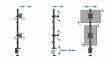 Gembird Mounting arm 2 monitors vertical 17-32 inch 9kg