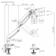 Maclean Monitor mount 16kg 17- 45 inches, MC-969
