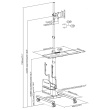 Maclean professional laptop stand cart, mobile computer workstation on wheels, max 17