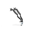 Digitus | Desk Mount | Universal Dual Monitor Mount with Gas Spring and Clamp Mount | Swivel, height adjustment, rotate | Black DA-90395
