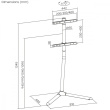Maclean TV floor stand, 32-70 inches 40kg, MC-494 black
