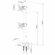 Techly Double twin desk LCD / LED desk stand 13-27 inch double, black