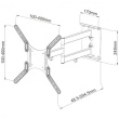 Techly Holder for LCD/LED 23-55inch regulation white