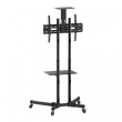 Techly Mobile TV stand for 37-70 inches 50 kg, two shelves