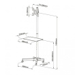 Techly Stand Mobile LCD / LED 19-37 inch adjustable up to 20KG