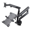 Maclean MC-813 Dual Desk Mount for a Monitor and a Laptop 17 