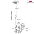 Maclean MC-504A B TV Ceiling Bracket 23-42 
