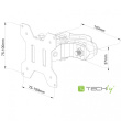 Techly ICALCD100BK Black Desk