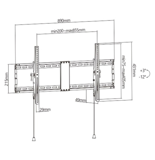 Gembird WM-90T-01 TV mount/stand 2.29 m (90