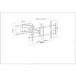 Manhattan TV & Monitor Mount, Wall, Full Motion, 1 screen, Screen Sizes: 37-75