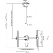 Techly 37-70 Telescopic Ceiling Long Support LED TV LCD