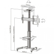 Techly Floor Support Trolley for LCD / LED / Plasma 37-70 with Shelf 