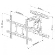 Techly 40-80 Ultra Slim Full Motion LCD TV Wall Mount Bracket Black