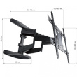 Techly 40-80 Ultra Slim Full Motion LCD TV Wall Mount Bracket Black