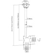 Techly Telescopic Ceiling Support up to 1.6m LED TV LCD 23-42
