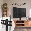 Maclean MC-386 Universal TV Stand Base for Cabinet Dresser Table Desk 32