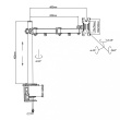 ART ART desk mount for 1 mon.LED/LCD 13-32'' 8kg