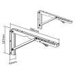 Maclean Wall-Mounted Folding Shelf Bracket MC-876