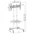 LogiLink Free standing handle 37-70 max 40kg, VESA 600x400