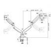 LogiLink Dual monitor mount, 13-27, 2x9kg. max