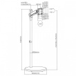 Maclean Mobile Monitor or TV stand 17-35' MC970B