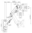Gembird Adjustable wall display mounting arm, up to 27 inches/7 kg 864940