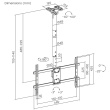 Maclean ceiling mount for TV, max load 60kg, 43-86