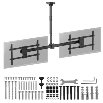Maclean ceiling mount for two TVs, max load 2x40kg, 34-60