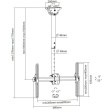 Techly 37-70 Telescopic Ceiling Long Support LED TV LCD