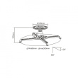 LogiLink Projector ceiling mount, white