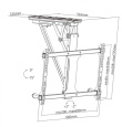 Techly Ceiling TV mount 32-70inch 35kg electric