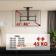 Maclean Electric TV ceiling mount MC-109 T