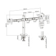 Built-in bracket for two Deluxe Ergo Office monitors, 17