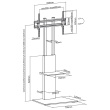Maclean MC-865 Professional Modern TV Floor Stand with a Shelf for 37
