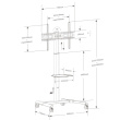 Techly ICA-TR228 multimedia cart/stand Must Flat panel