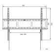 Techly Wall Mount for LED LCD TV 42-80 Ultra Slim Fixed H600mm