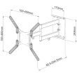 Techly 23-55 Universal LCD TV Wall Mount Bracket Black