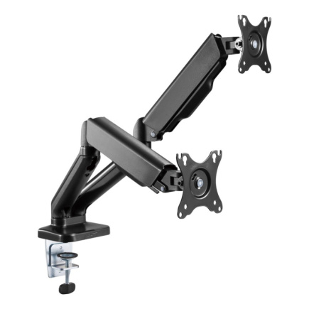Desktop Swivel Mount for Two LCD Monitors Gas Spring