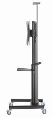 Gembird TVS-70T-02 Aluminum TV floor stand with caster wheels, 37