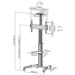 Techly Floor Support Trolley for LCD / LED / Plasma 37-70 with Shelf 