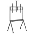 Maclean TV stand / cart, camera shelf, on casters, 55-100