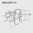 Gembird | Full-motion wall mount | Fixed | 37-80 