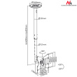 Maclean MC-504A B TV Ceiling Bracket 23-42 